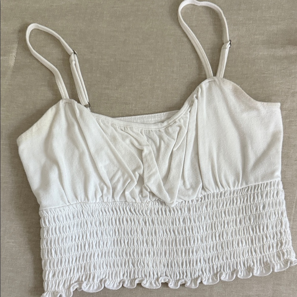 Hollister White Smocked Cami